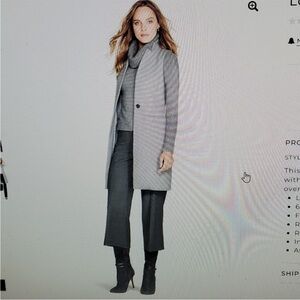 White House Black Market long gray vest size 00